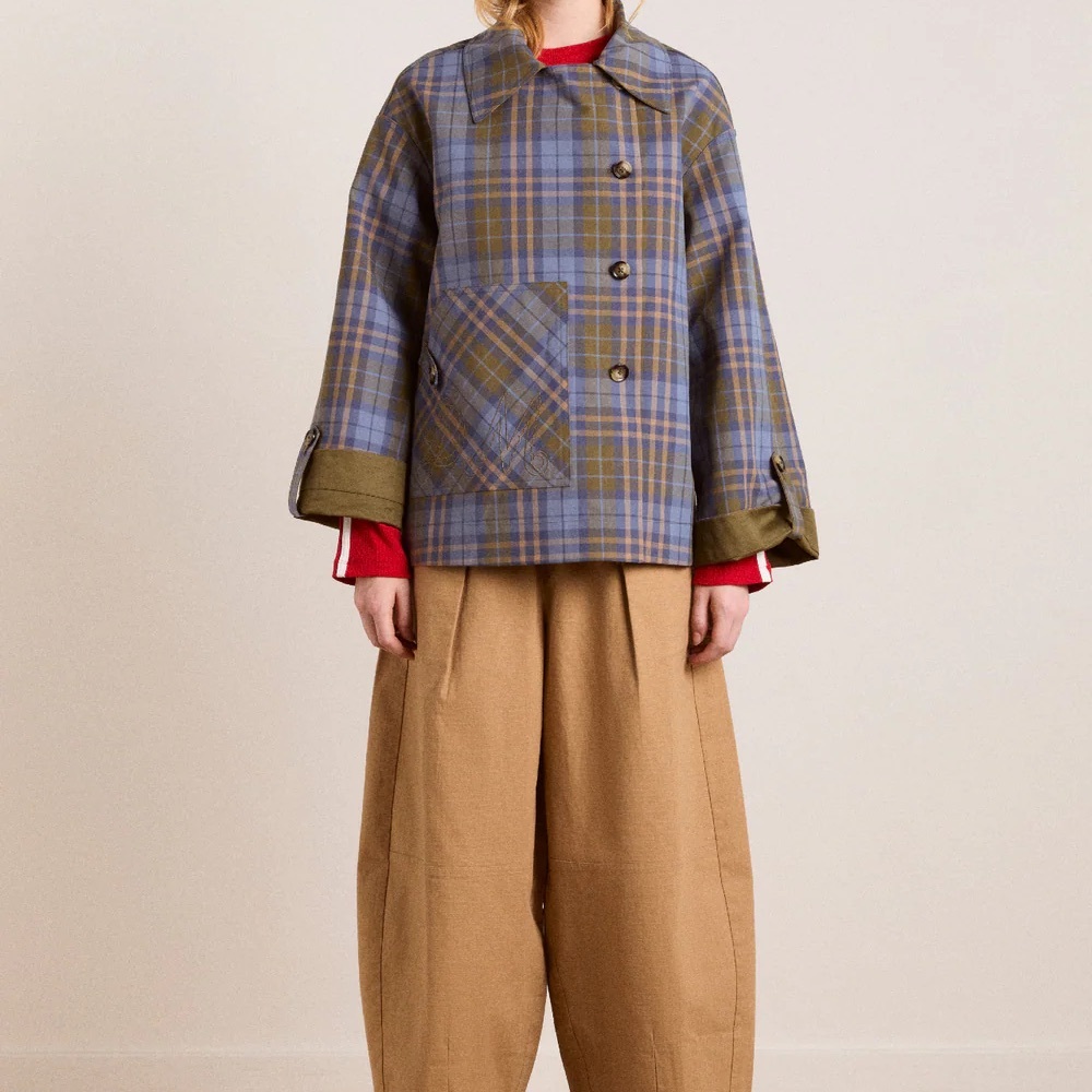 Reversible Jerry Crop Trench Coat - Olive - Picture 2 of 4